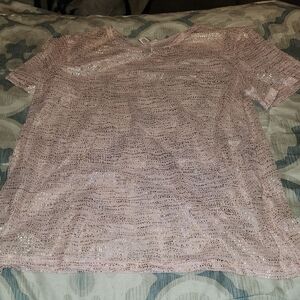 Victoria's Secret Shimmering Pink Short Sleeve Tee